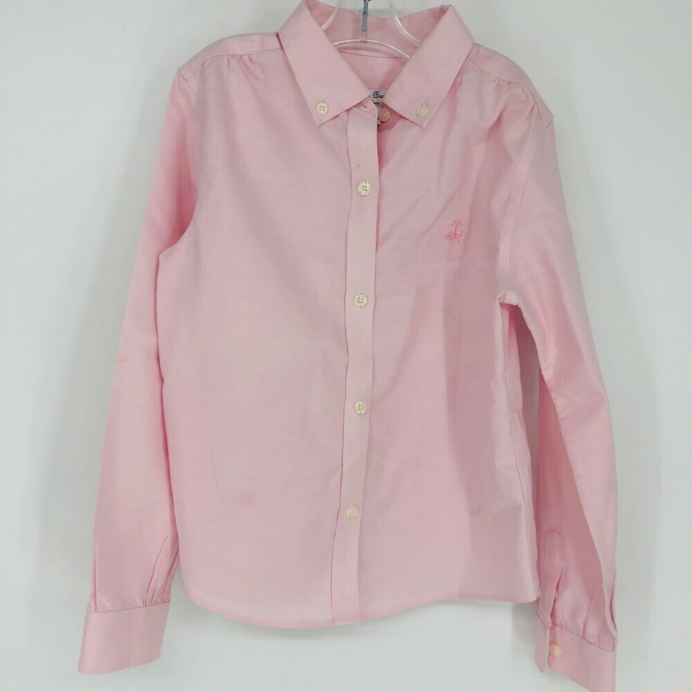 Brooks Brothers Fleece Kids 100% Cotton Button Down Shirt Size 6 *Defect Stain*